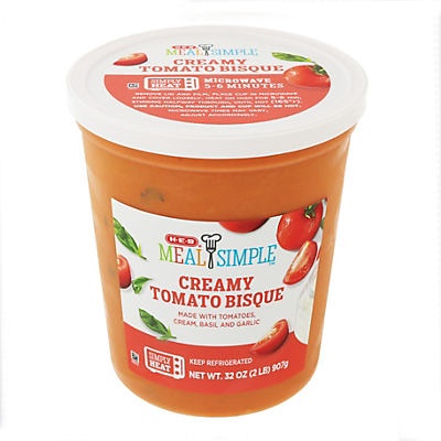 slide 1 of 1, H-E-B Meal Simple Creamy Tomato Bisque, 32 oz