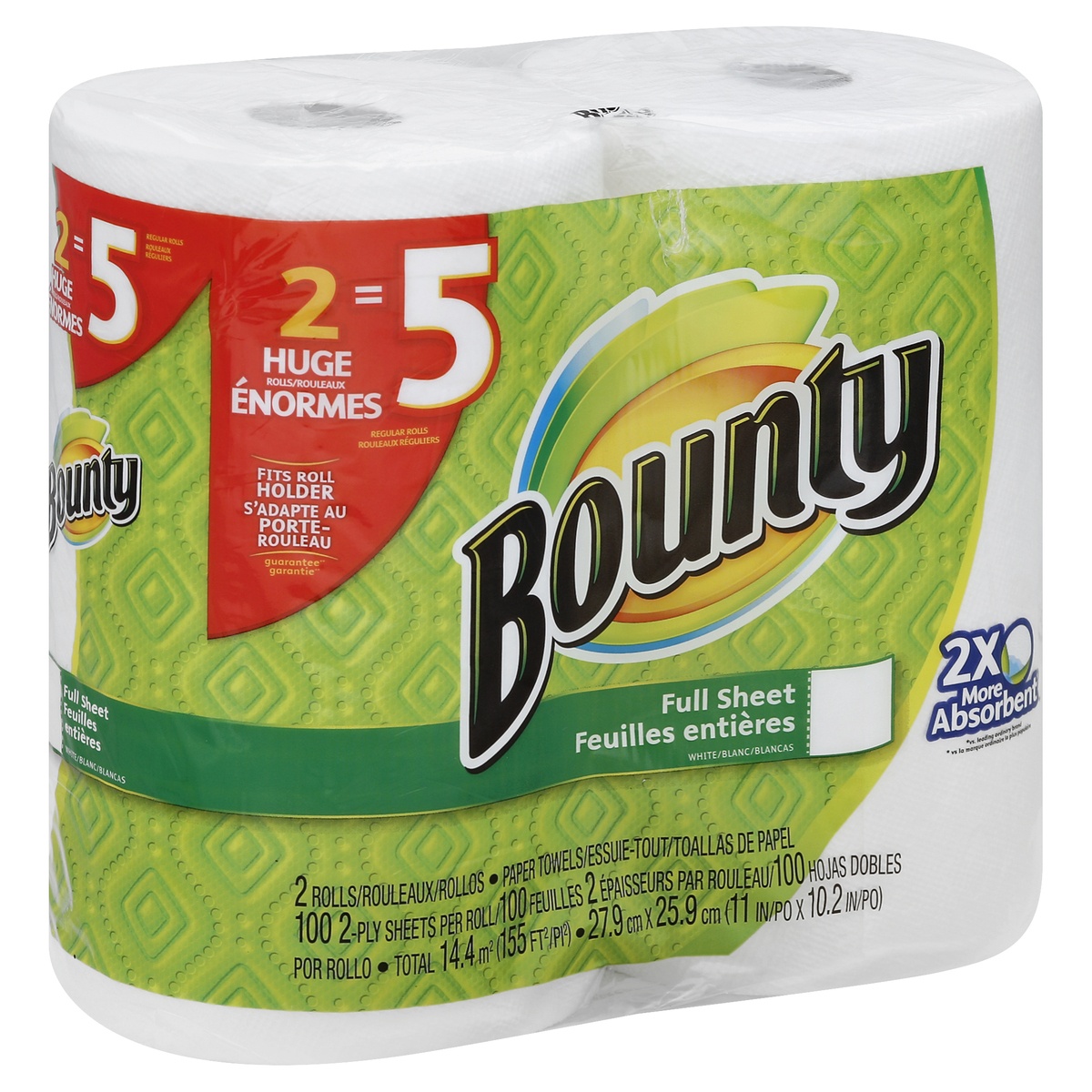 slide 1 of 1, Bounty Paper Towels, 2 ct