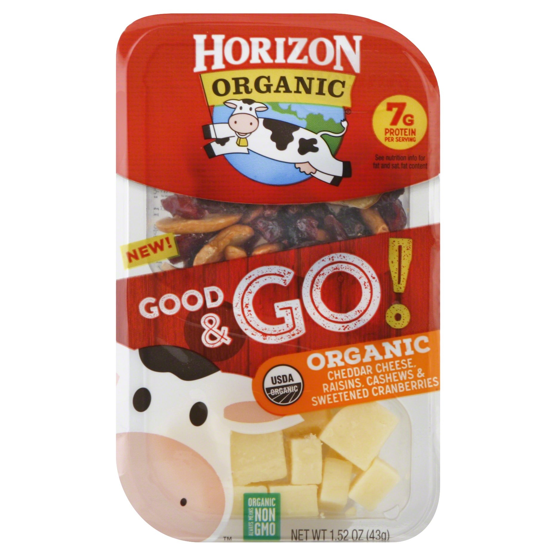 slide 1 of 6, Horizon Good & Go Organic Cheddar Cheese, 1.52 oz