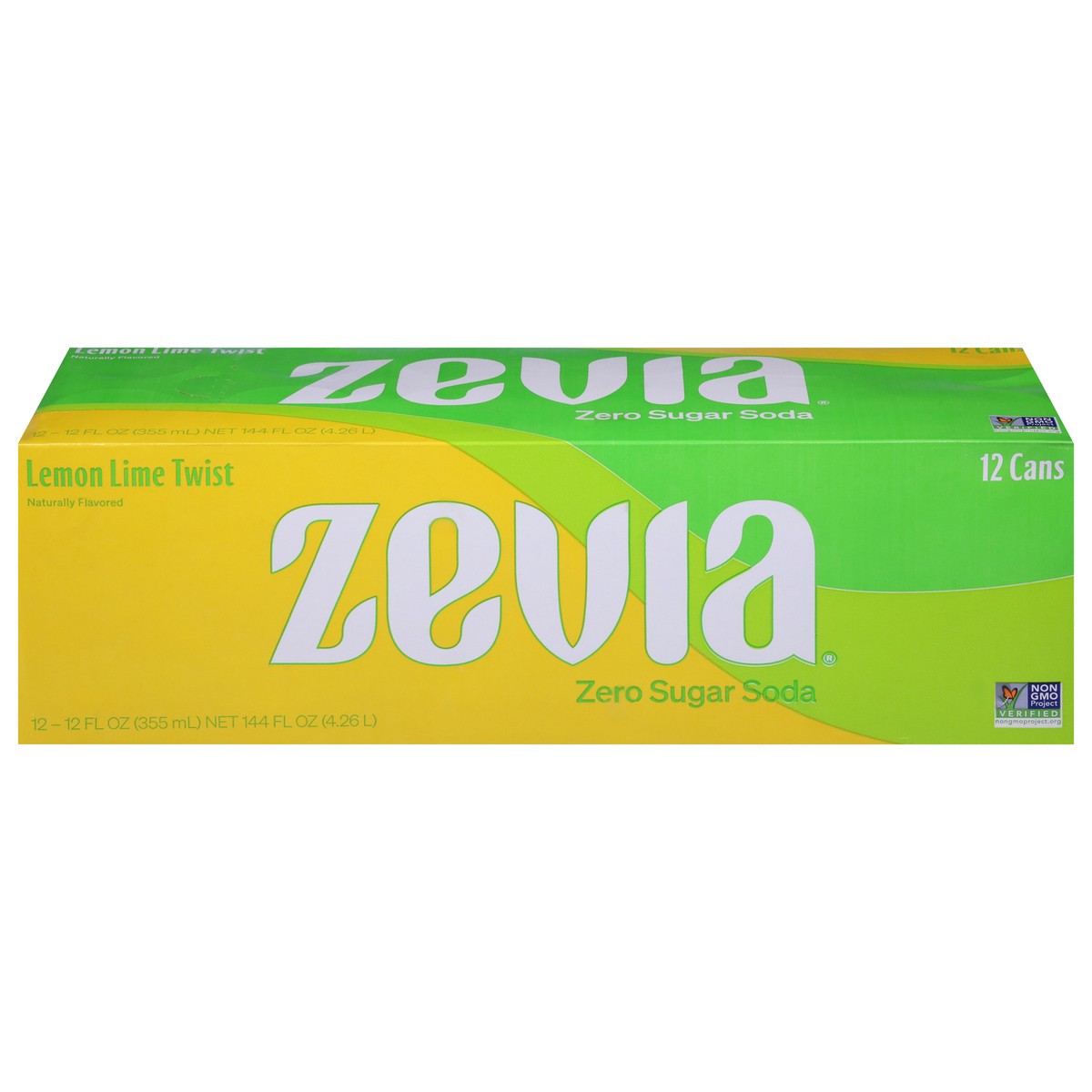slide 1 of 9, Zevia Zero Sugar Lemon Lime Twist Soda 12 - 12 fl oz Cans, 12 ct