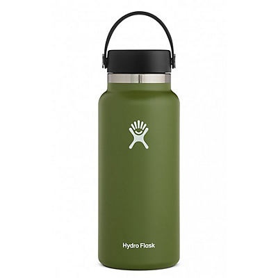 slide 1 of 1, Hydro Flask Wide Mouth Water Bottle With Flex Cap, Olive V2.0, 32 oz