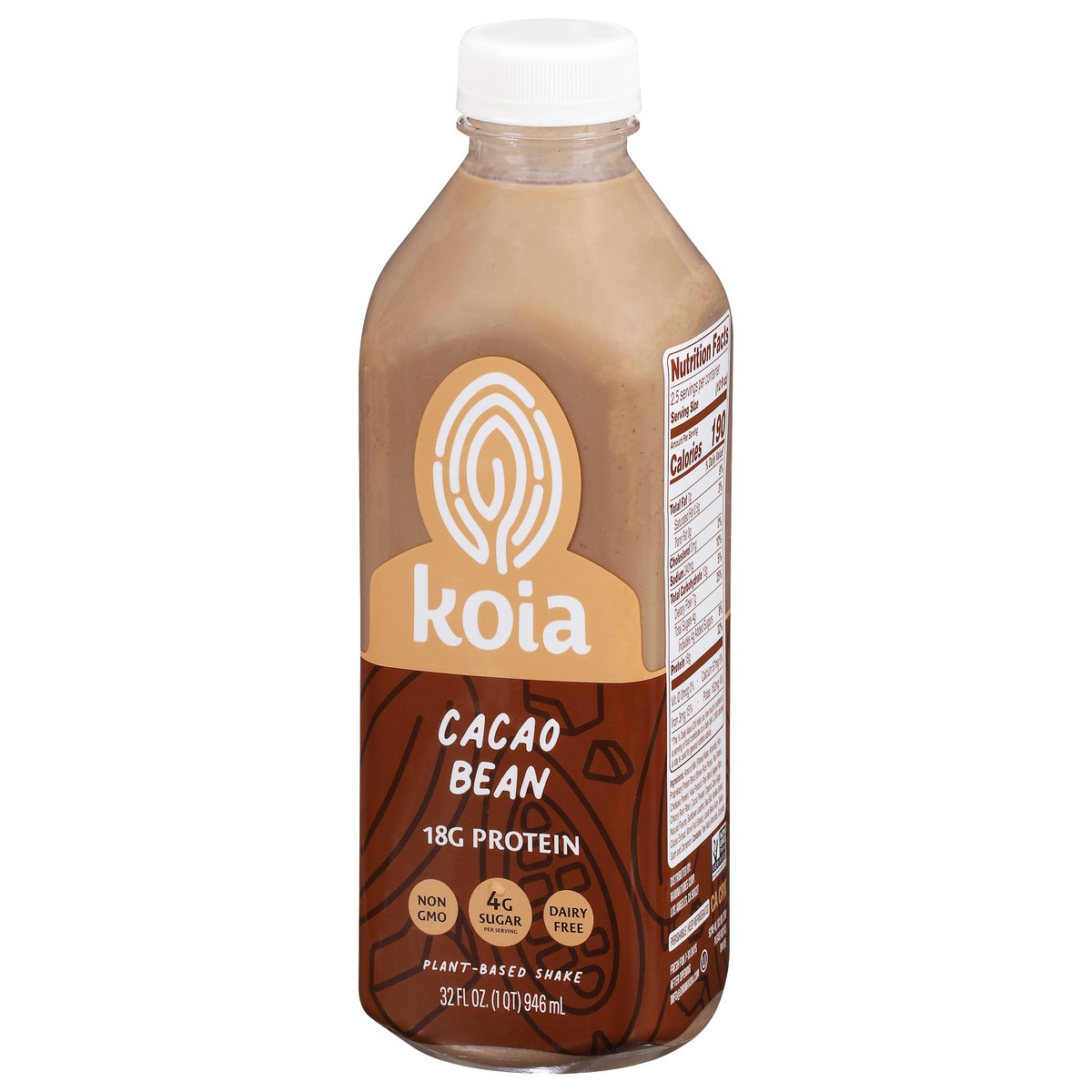 slide 6 of 14, Koia Plant-Based Cacao Bean Shake 32 fl oz, 32 fl oz