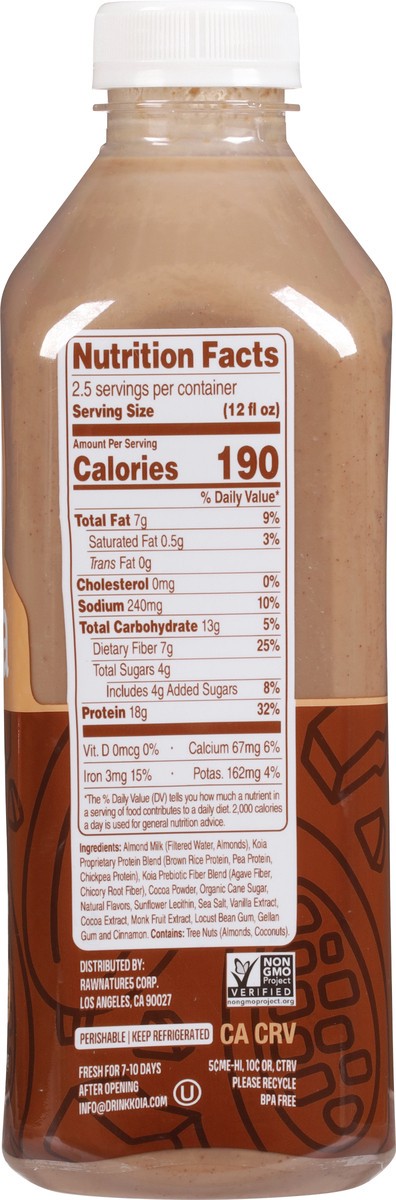 slide 5 of 14, Koia Plant-Based Cacao Bean Shake 32 fl oz, 32 fl oz