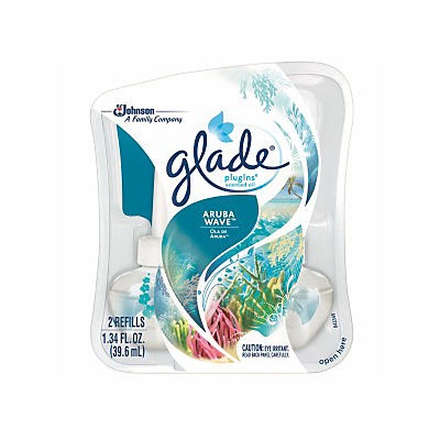 slide 1 of 1, Glade PlugIns Scented Oil Air Freshener Refill, Aruba Wave, 2 ct; 1.34 fl oz