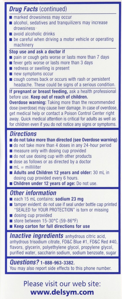 slide 4 of 6, Delsym Night Time Cough & Cold Liquid, 4 oz