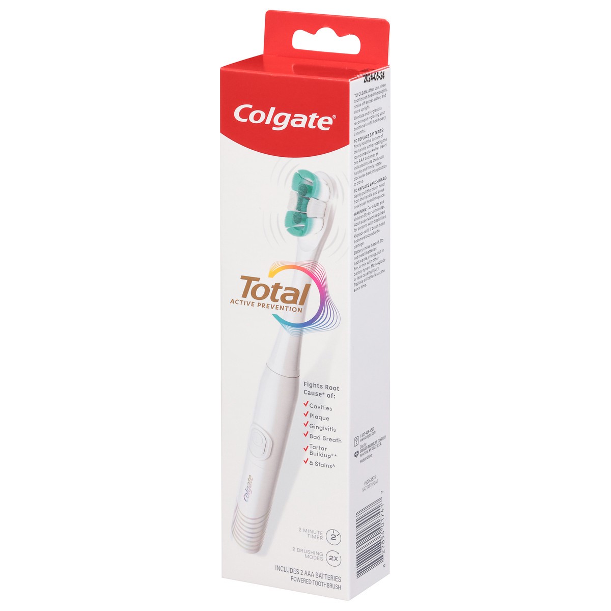 slide 3 of 11, Colgate Total Active Prevention Powered Toothbrush 1 ea, 1 ct