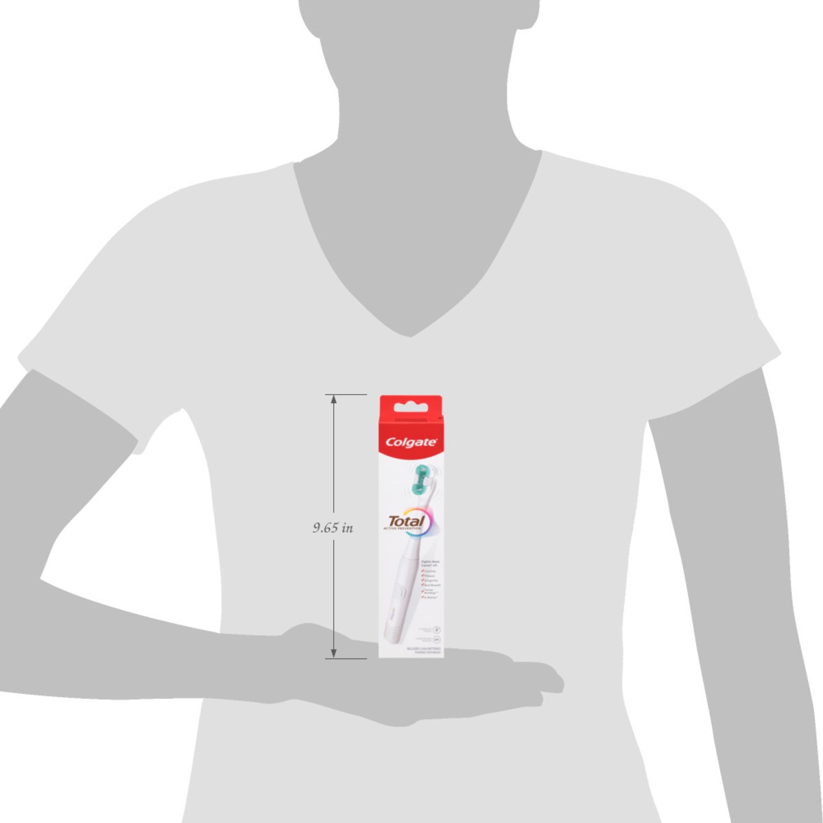 slide 7 of 11, Colgate Total Active Prevention Powered Toothbrush 1 ea, 1 ct