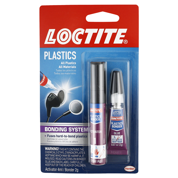 slide 1 of 1, Loctite Plastics Bonder Activator & Glue Set, 2 ct