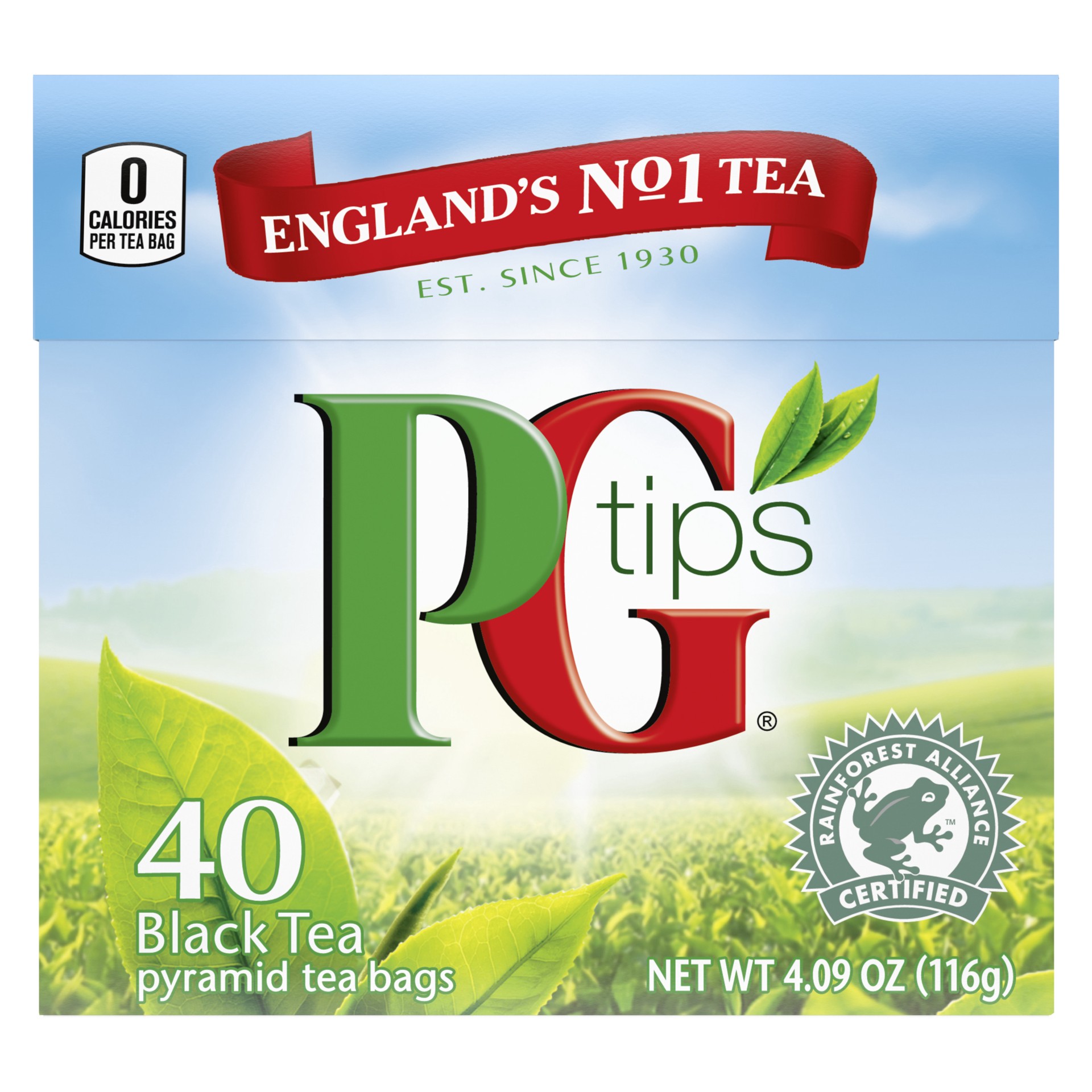 slide 1 of 4, PG Tips Black Tea 40 Pyramid Tea Bags, 40 ct