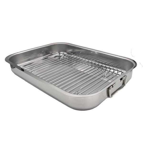 slide 1 of 1, Starfrit Stainless Steel Roaster With Rack, 1 ct