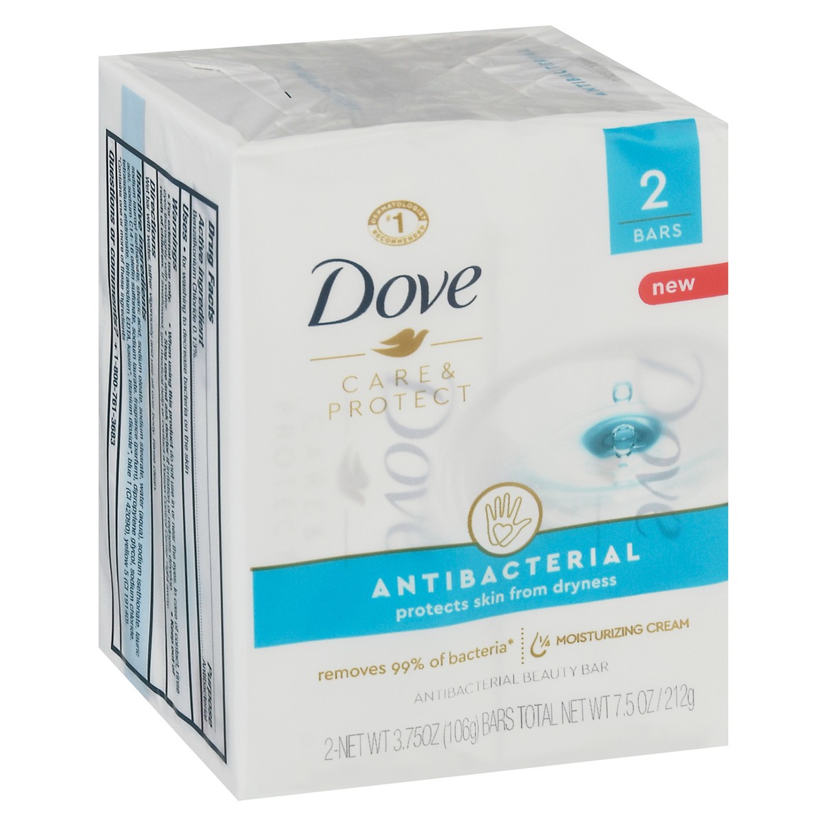 slide 4 of 9, Dove Beauty Bar Antibacterial, 3.75 oz, 2 Bars, 3.75 oz