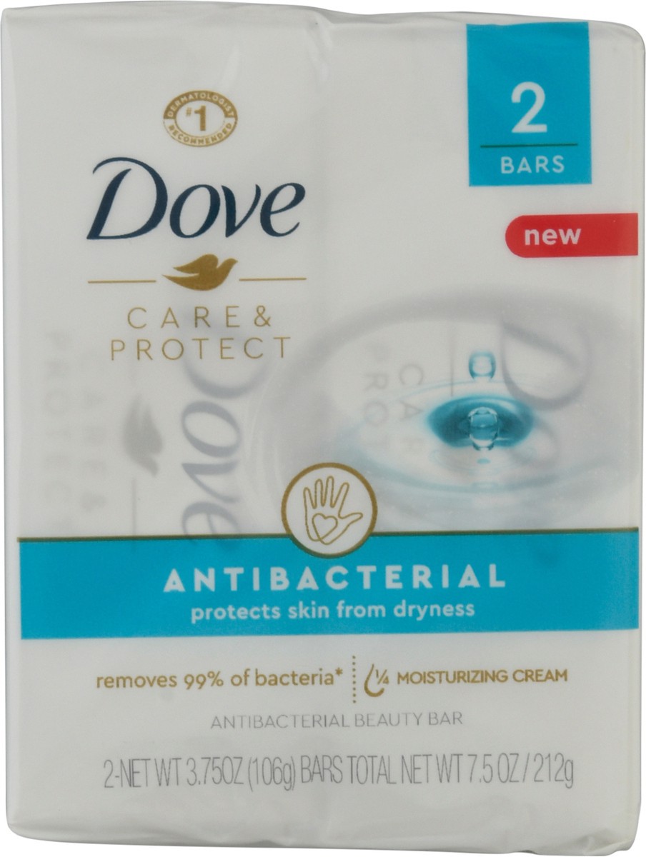 slide 2 of 9, Dove Beauty Bar Antibacterial, 3.75 oz, 2 Bars, 3.75 oz