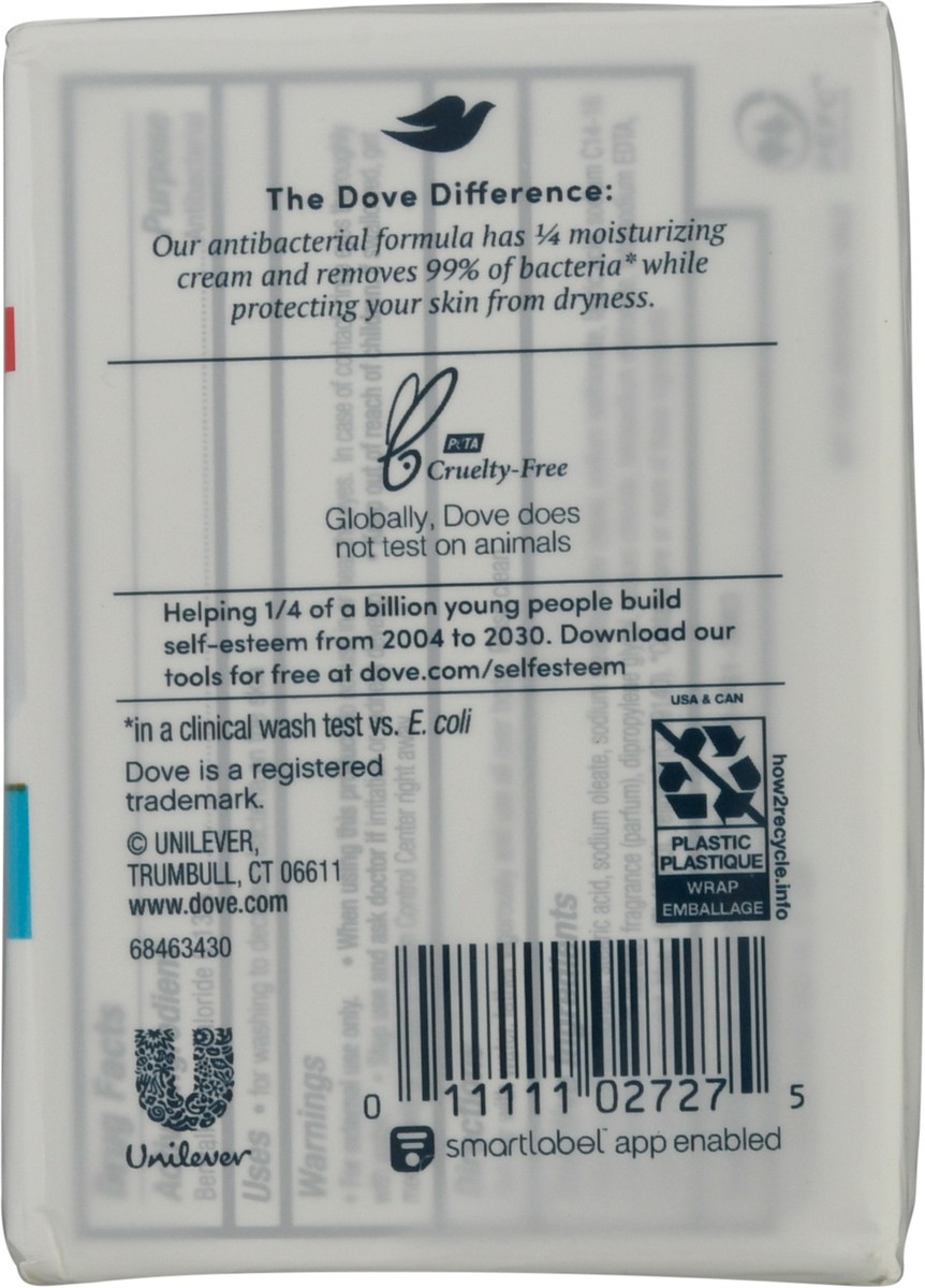 slide 5 of 9, Dove Beauty Bar Antibacterial, 3.75 oz, 2 Bars, 3.75 oz