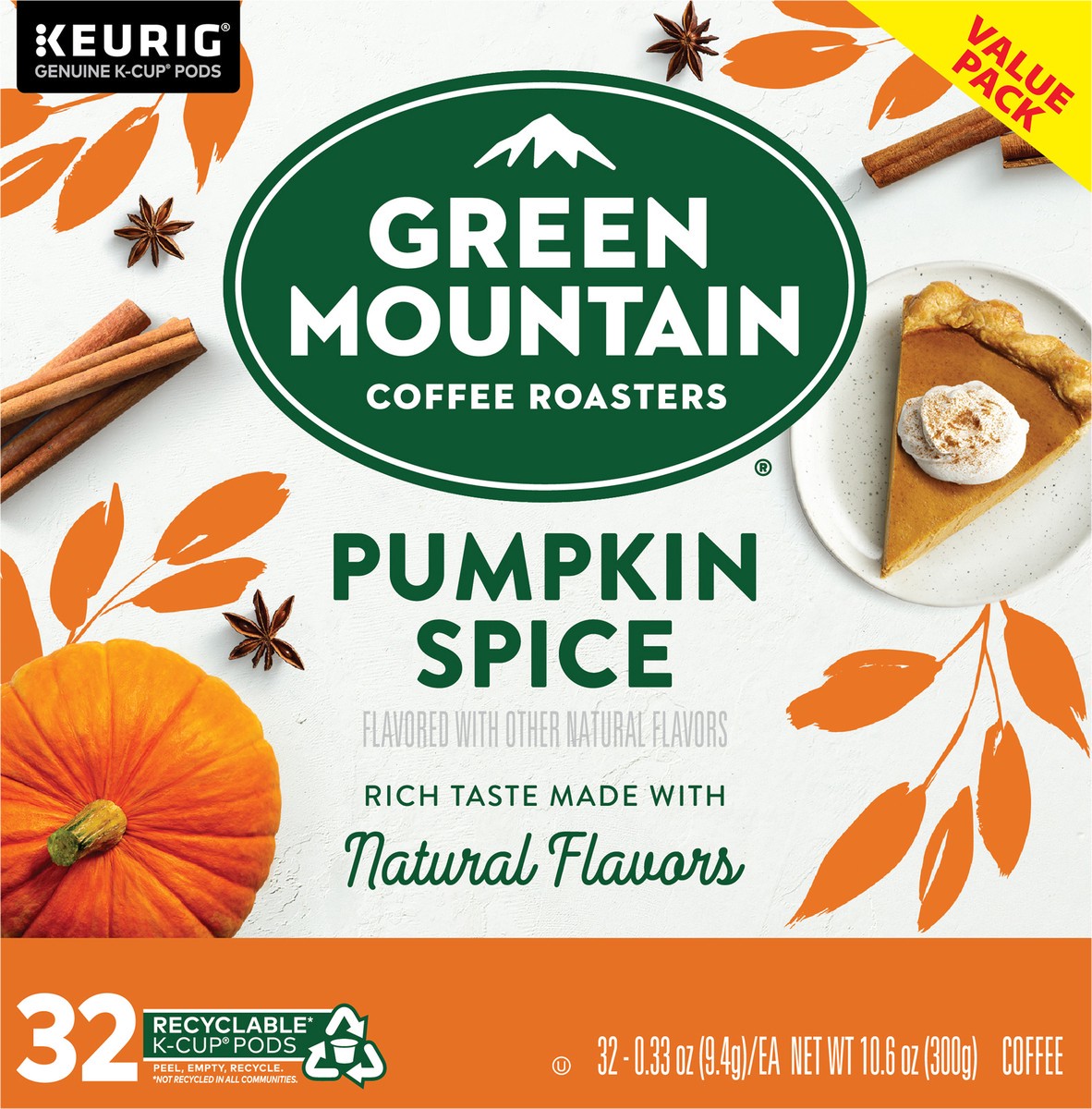 slide 3 of 8, Green Mountain Coffee Roasters Seasonal Selections Pumpkin Spice 32 Count, 32 ct