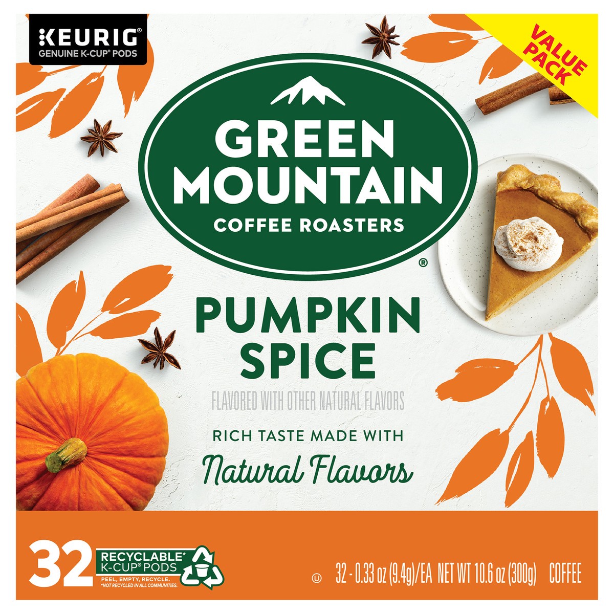 slide 1 of 8, Green Mountain Coffee Roasters Seasonal Selections Pumpkin Spice 32 Count, 32 ct