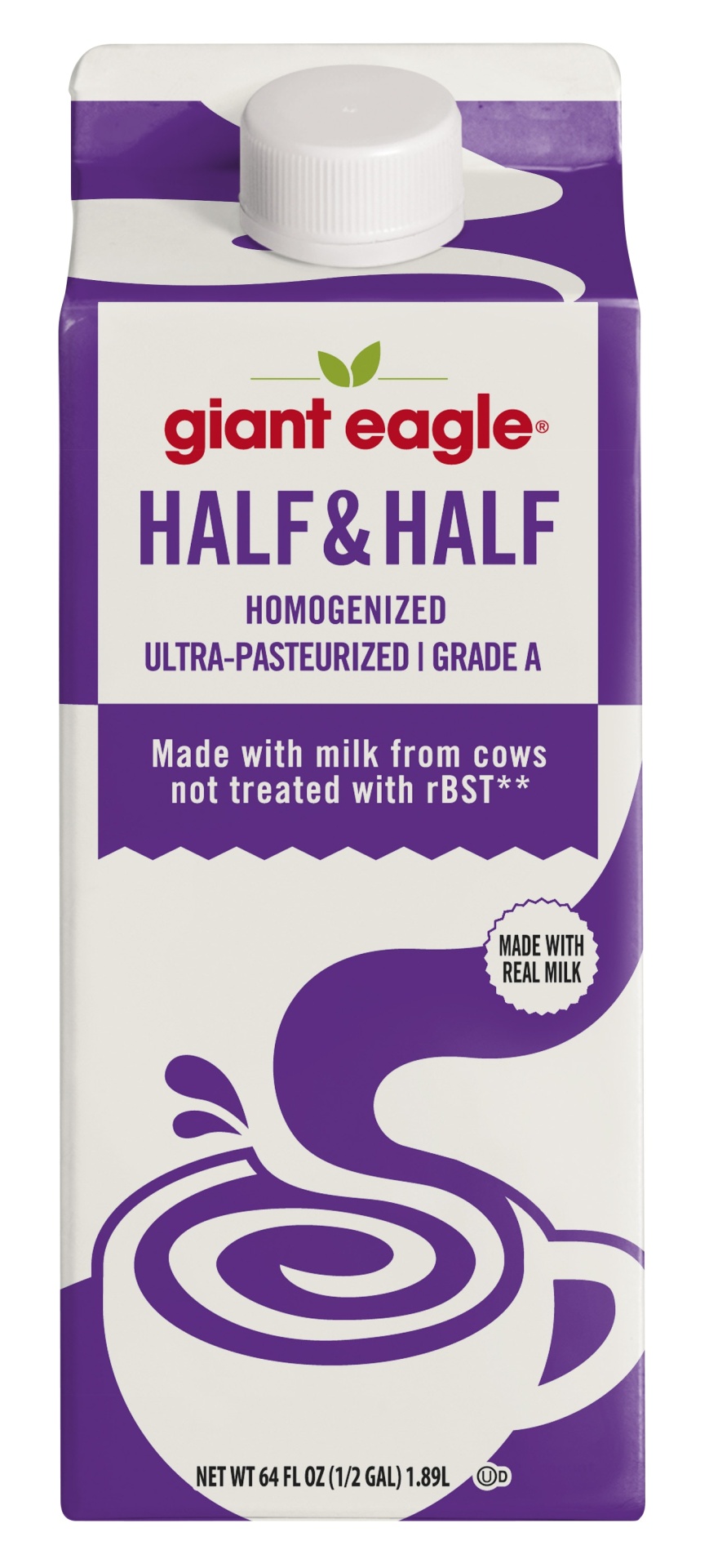 slide 1 of 1, Giant Eagle Half & Half, 64 oz