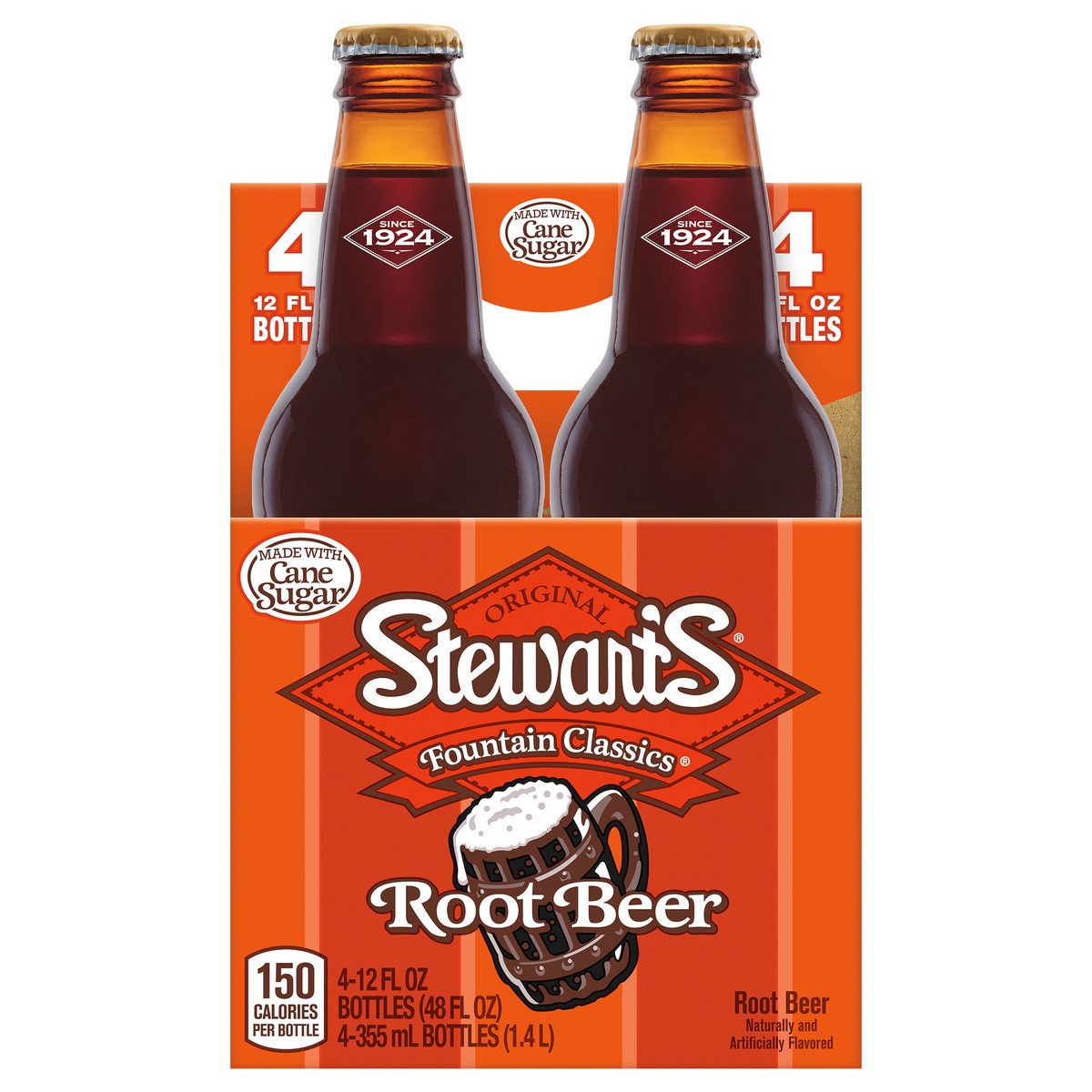 slide 1 of 1, Stewart's Root Beer Bottles - 48 fl oz, 48 fl oz