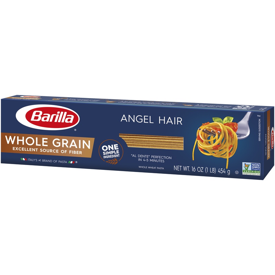 slide 3 of 8, Barilla Whole Grain Angel Hair Pasta, 1 lb