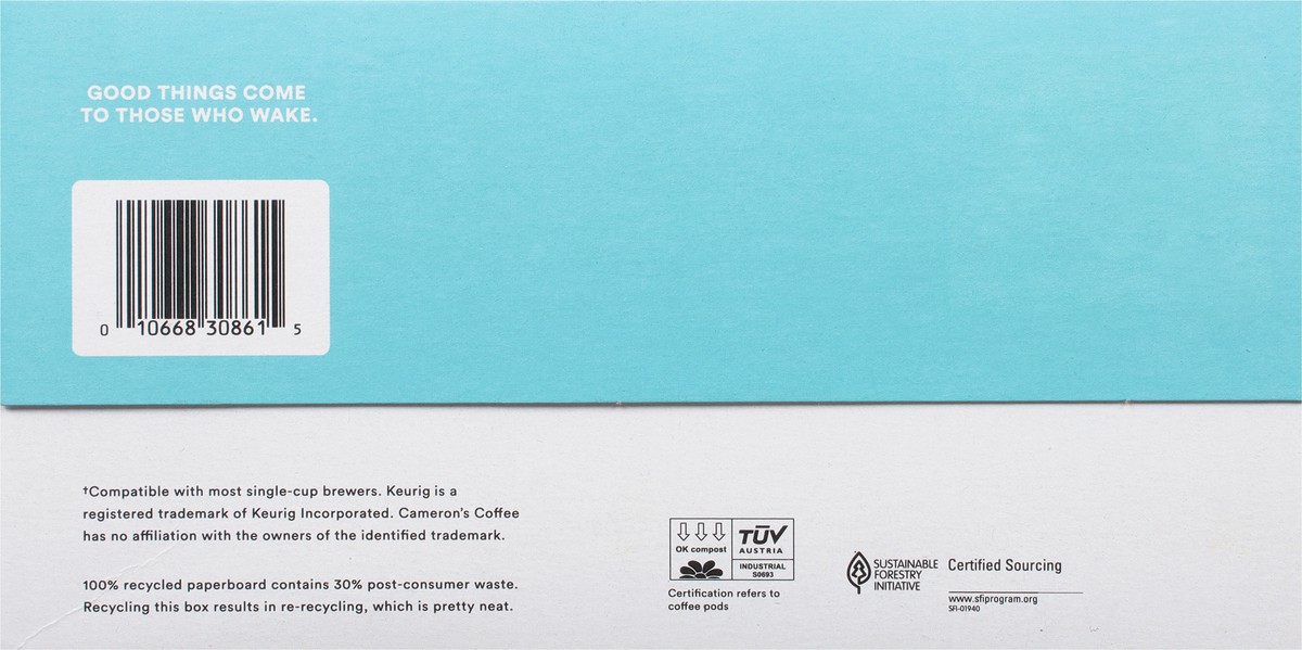 slide 4 of 10, Cameron's Ecopod Medium Roast Smooth Donut Shop Coffee 32 - 0.36 oz Pods, 32 ct