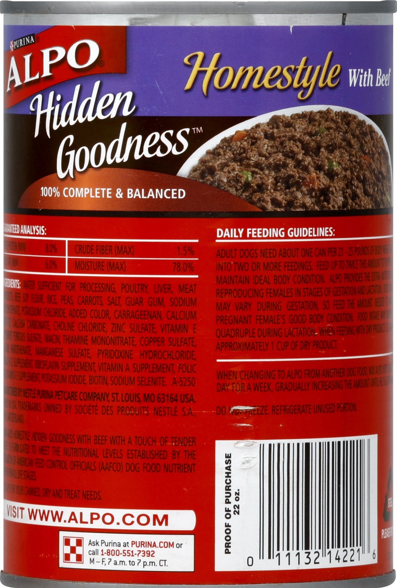 slide 3 of 3, Purina ALPO Hidden Goodness Homestyle With Beef Dog Food, 22 oz