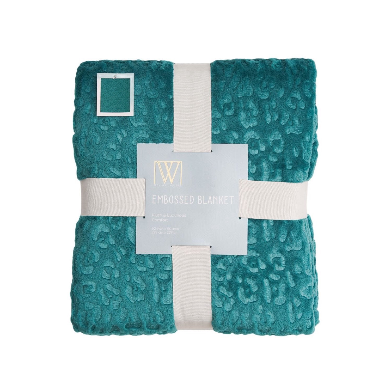 slide 1 of 1, Fall Fest Embossed Flannel Blanket, Green, 1 ct