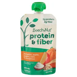 Beech-Nut Protein & Fiber Toddlers (12+ Months) Pumpkin, Apple, Yogurt, Oats & Cinnamon 3.5 oz