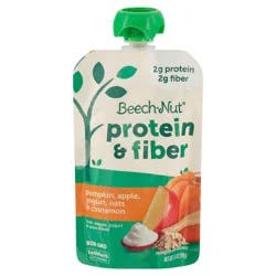 Beech-Nut Protein & Fiber Toddlers (12+ Months) Pumpkin, Apple, Yogurt, Oats & Cinnamon 3.5 oz