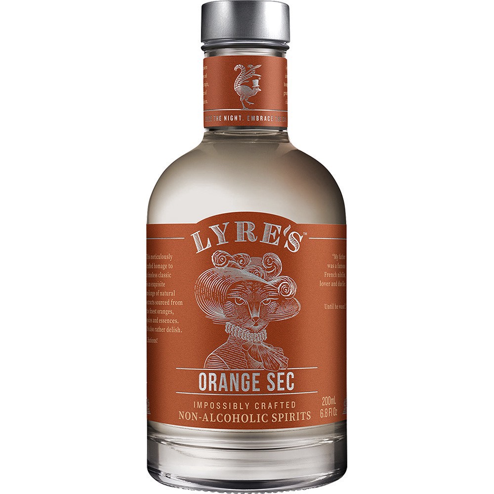 slide 1 of 1, Lyre's Non-Alc Orange Sec, 200 ml