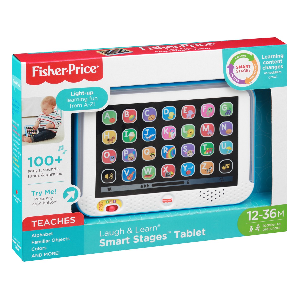 slide 2 of 9, Fisher-Price Laugh & Learn 12-36M Smart Stages Tablet 1 ea, 1 ea