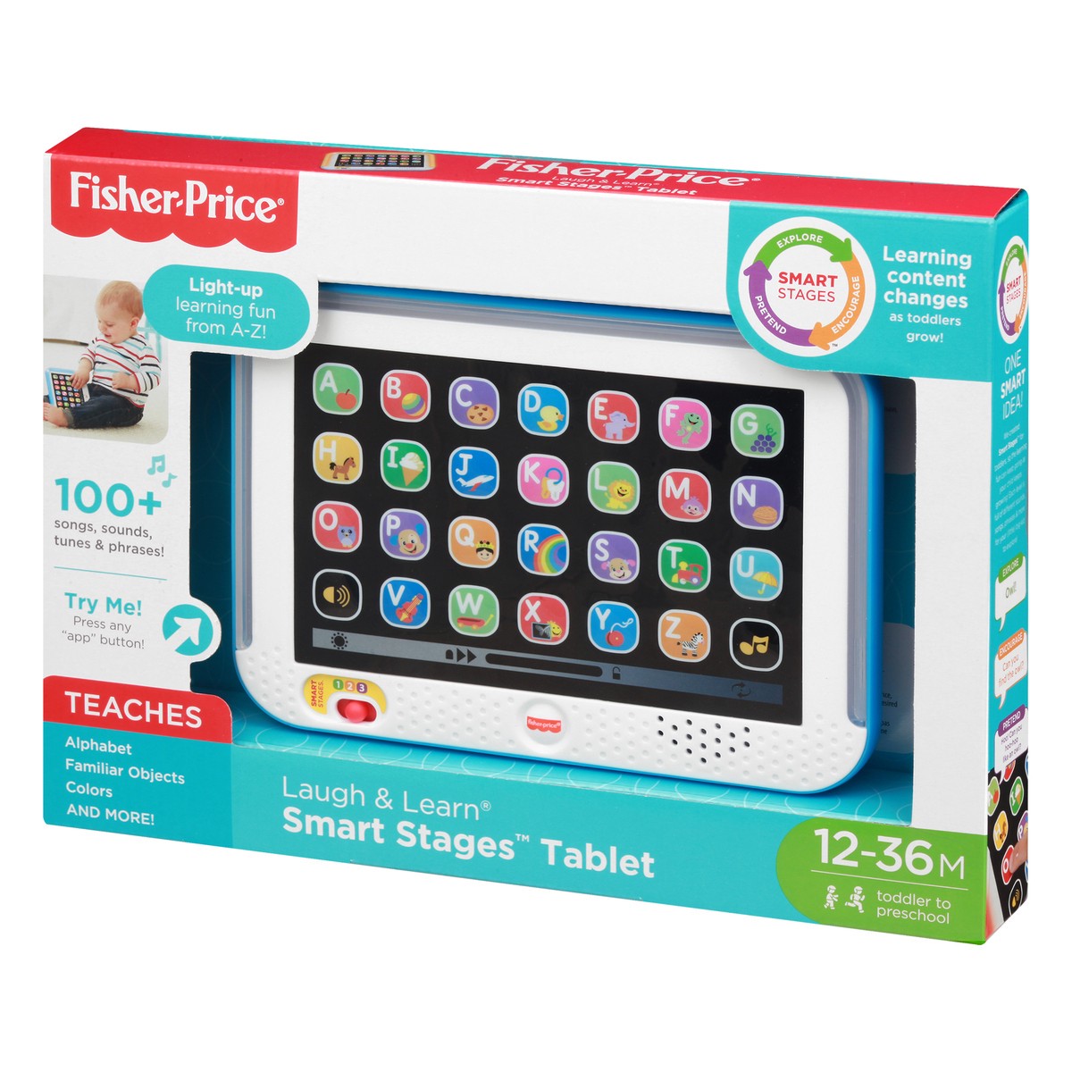 slide 3 of 9, Fisher-Price Laugh & Learn 12-36M Smart Stages Tablet 1 ea, 1 ea