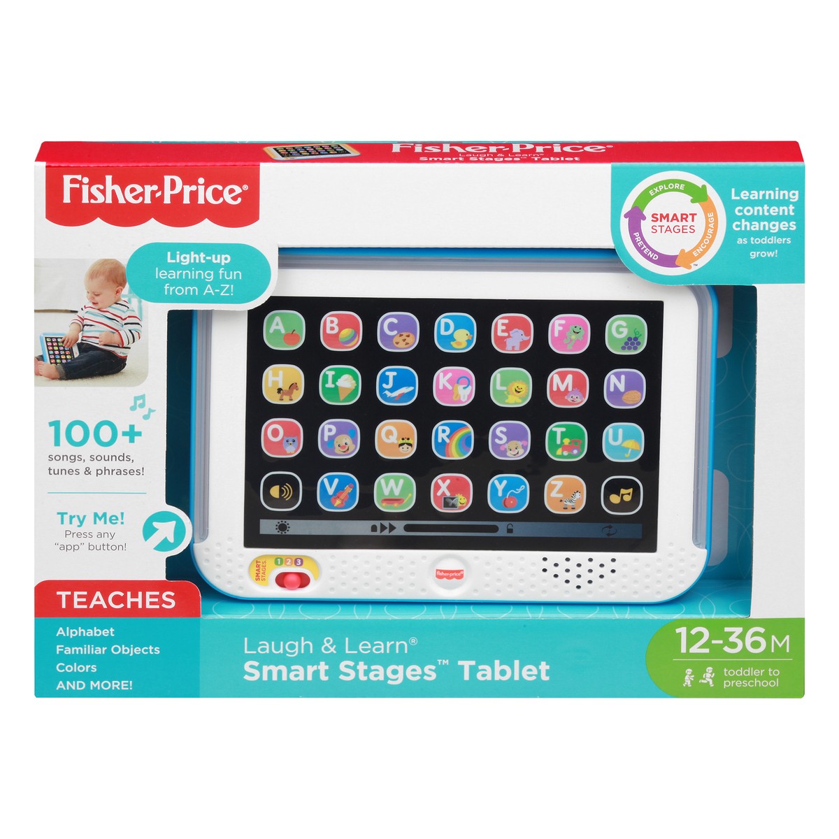 slide 1 of 9, Fisher-Price Laugh & Learn 12-36M Smart Stages Tablet 1 ea, 1 ea