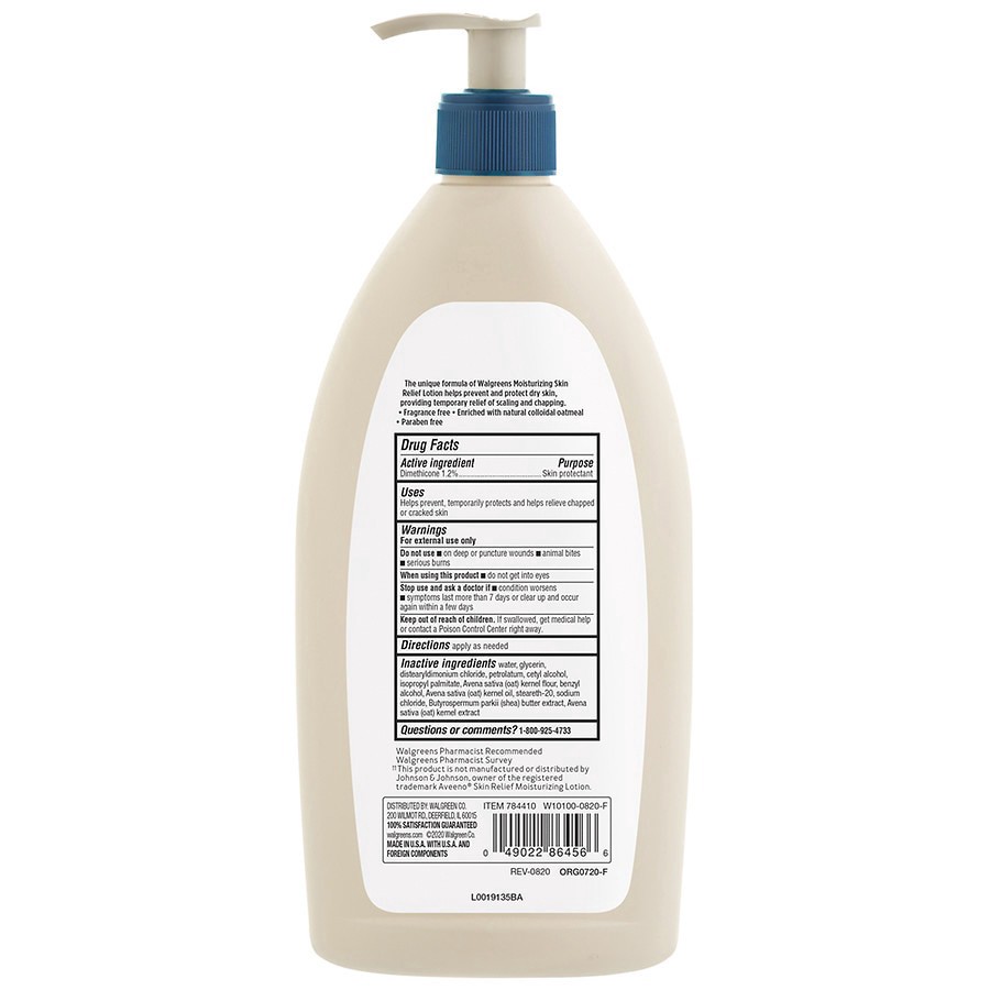 slide 2 of 3, Walgreens Moisturizing Skin Relief Lotion Fragrance Free, 18 oz