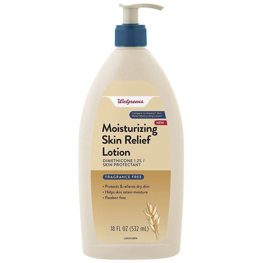 slide 1 of 3, Walgreens Moisturizing Skin Relief Lotion Fragrance Free, 18 oz