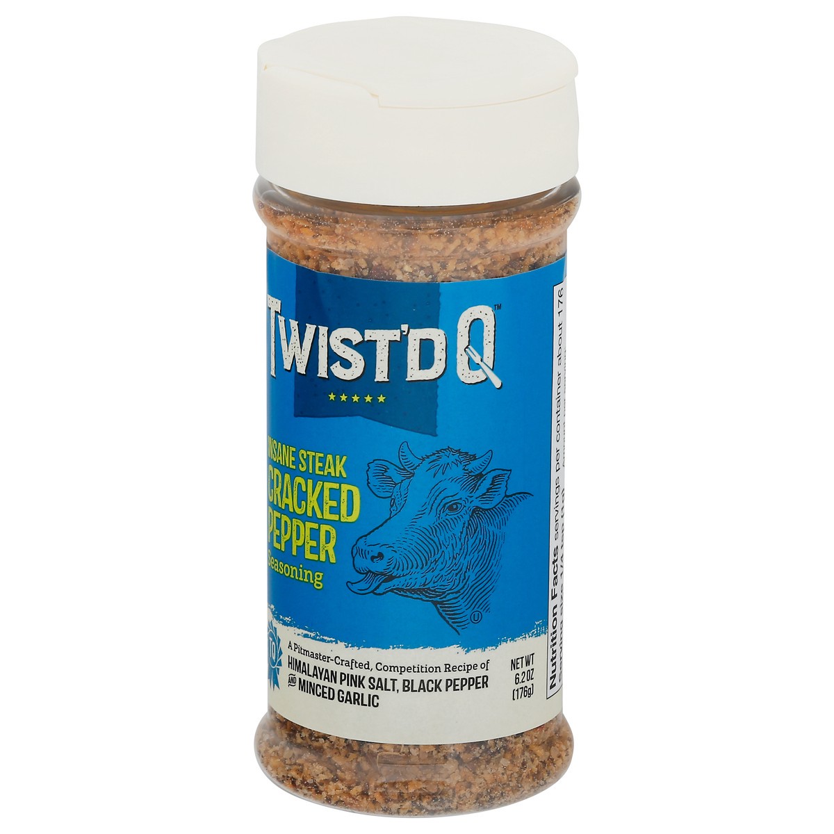 slide 8 of 9, Twist'd Q Insane Steak Cracked Pepper Seasoning 6.2 oz Bottle, 6.2 oz
