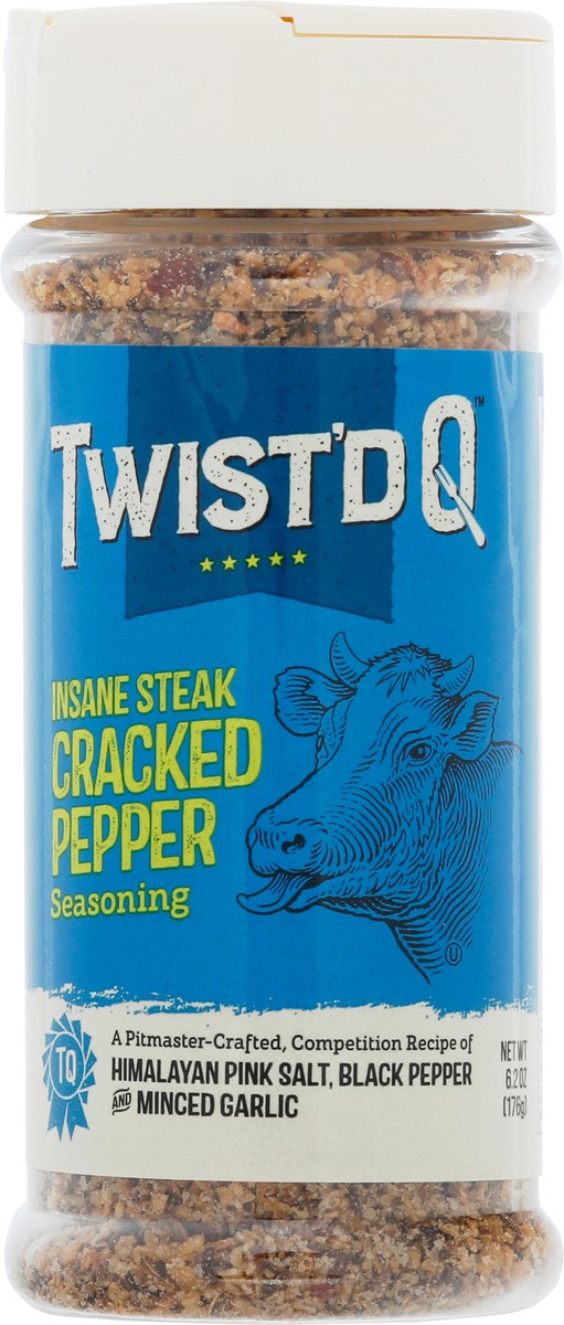 slide 9 of 9, Twist'd Q Insane Steak Cracked Pepper Seasoning 6.2 oz Bottle, 6.2 oz