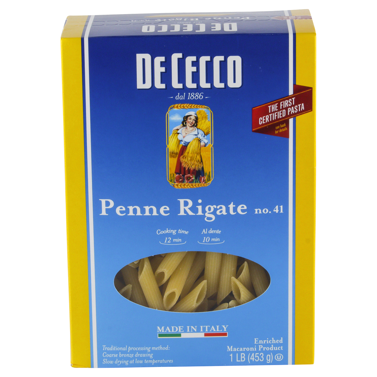 slide 1 of 6, De Cecco Penne Rigate Pasta, 16 oz