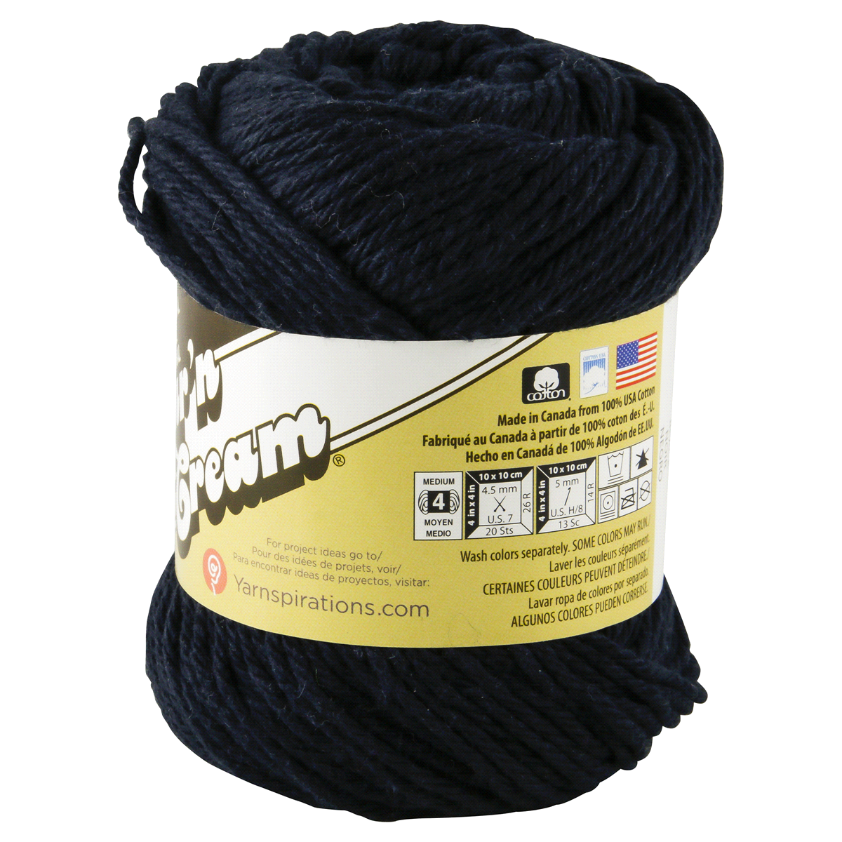 slide 2 of 3, Lily Sugar'N Cream Black Yarn, 1 ct