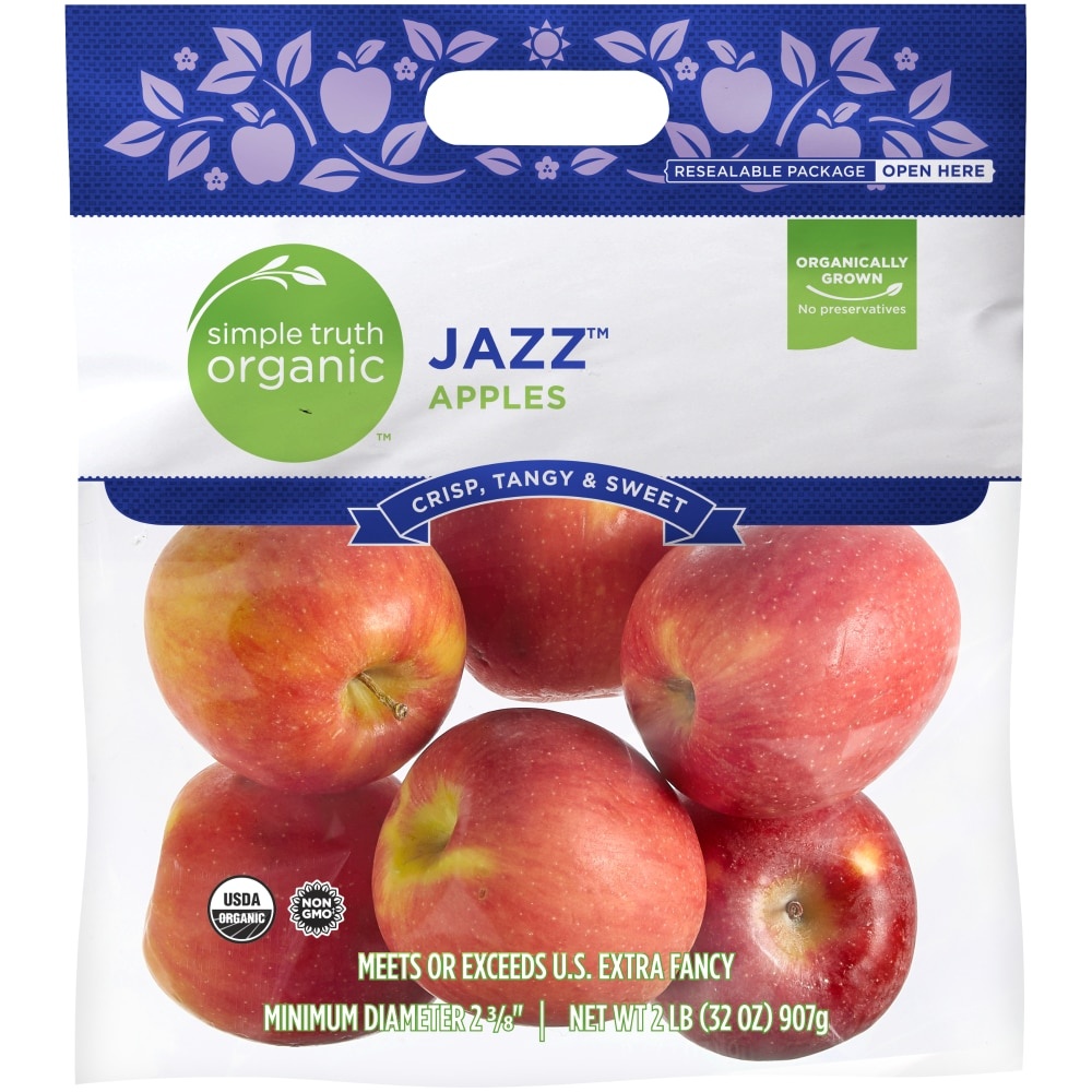 slide 1 of 1, Simple Truth Organic Jazz Apples Pouch, 2 lb