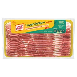 Oscar Mayer Naturally Hardwood Smoked Bacon 30% with Lower Sodium, 16 oz Pack, 17-19 slices