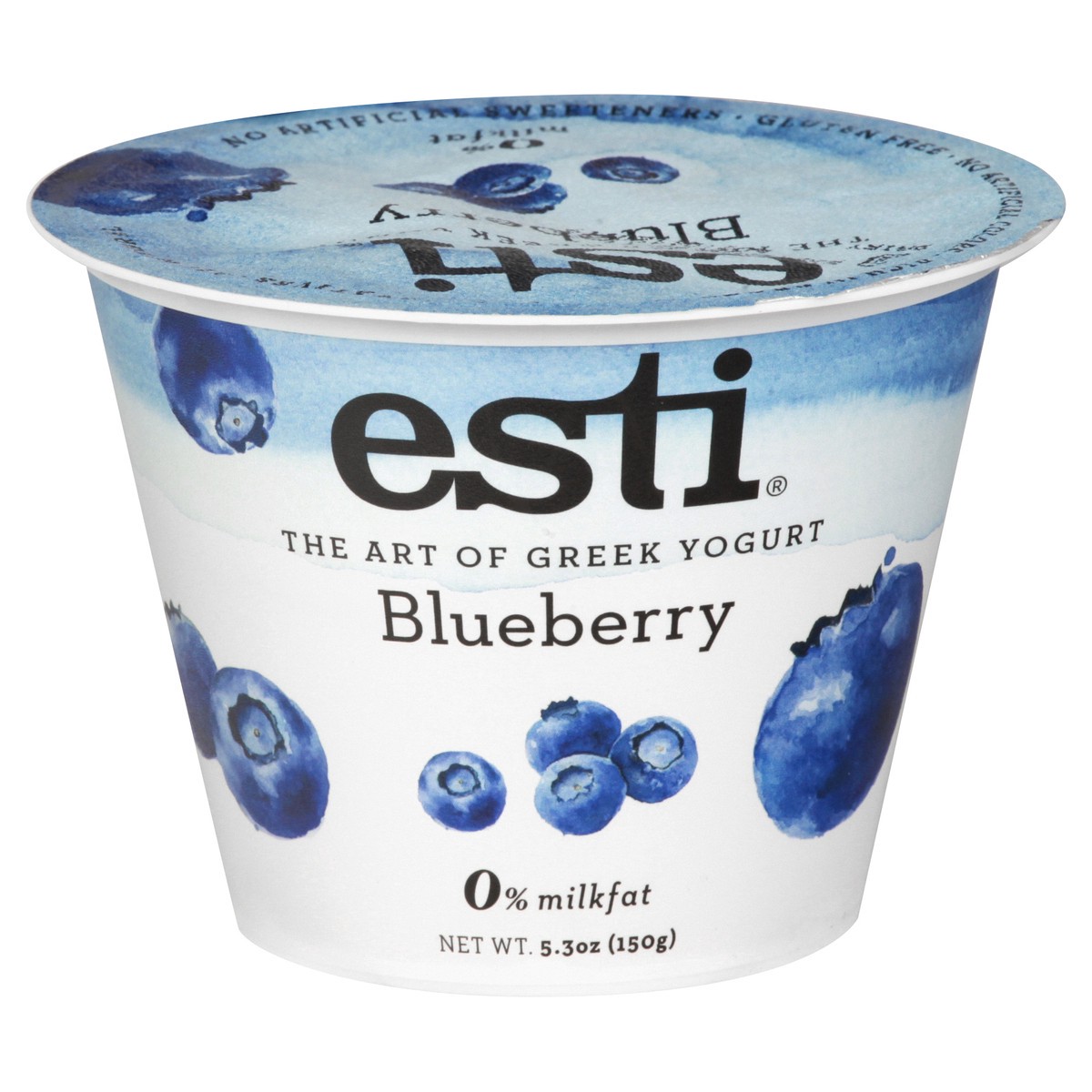 slide 13 of 13, esti Greek Blueberry Yogurt 5.3 oz, 5 oz