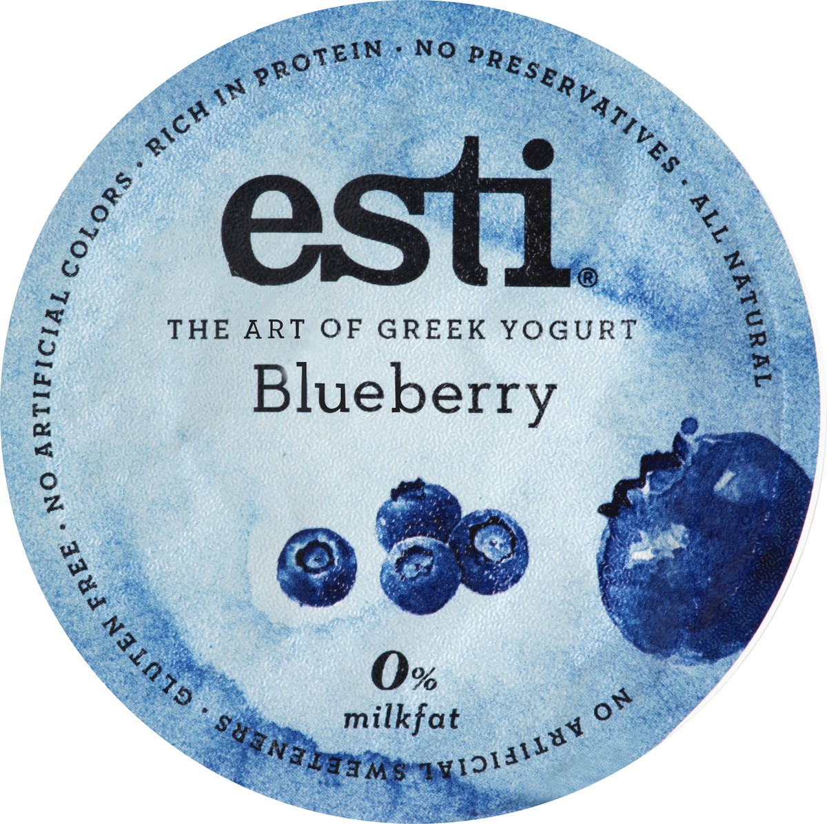 slide 7 of 13, esti Greek Blueberry Yogurt 5.3 oz, 5 oz