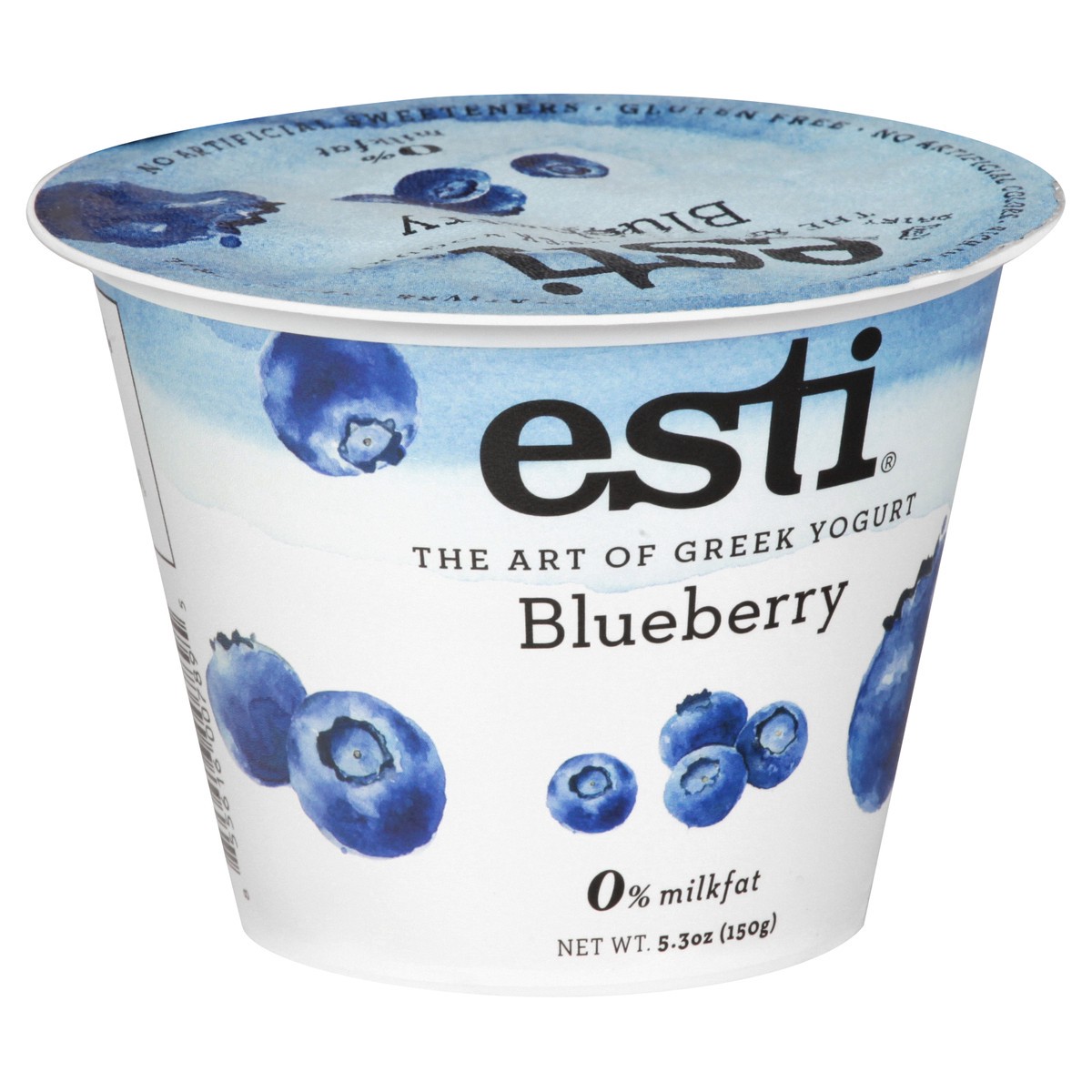 slide 9 of 13, esti Greek Blueberry Yogurt 5.3 oz, 5 oz