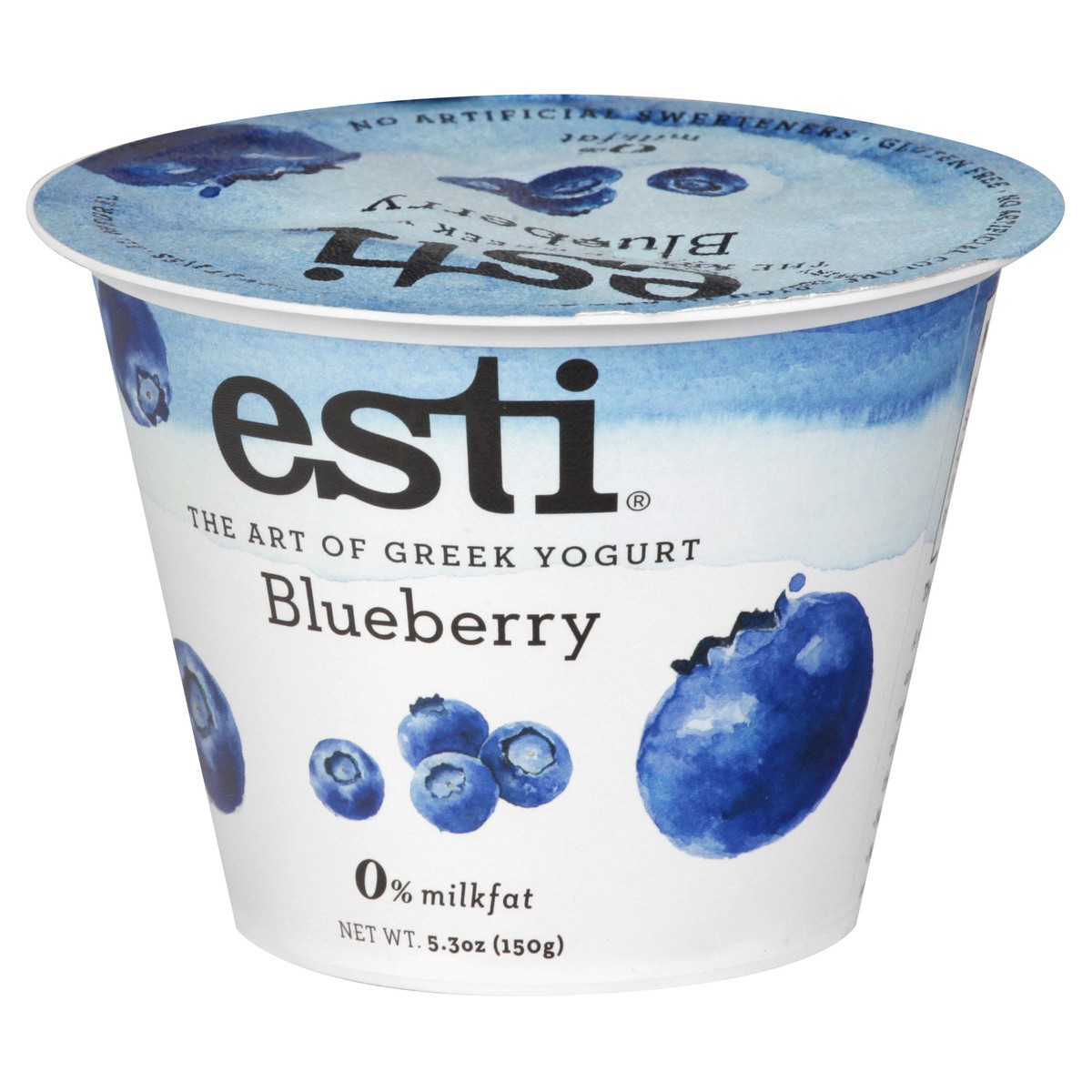 slide 10 of 13, esti Greek Blueberry Yogurt 5.3 oz, 5 oz