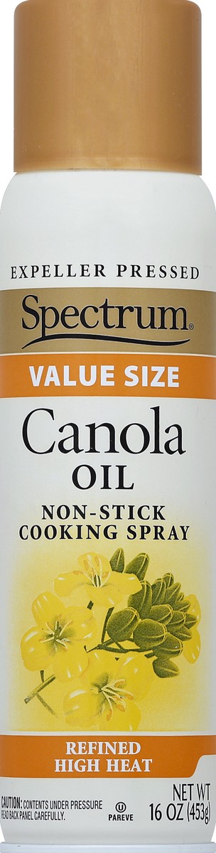 slide 5 of 6, Spectrum Value Size Canola Oil Non-Stick Cooking Spray 16 oz, 16 oz