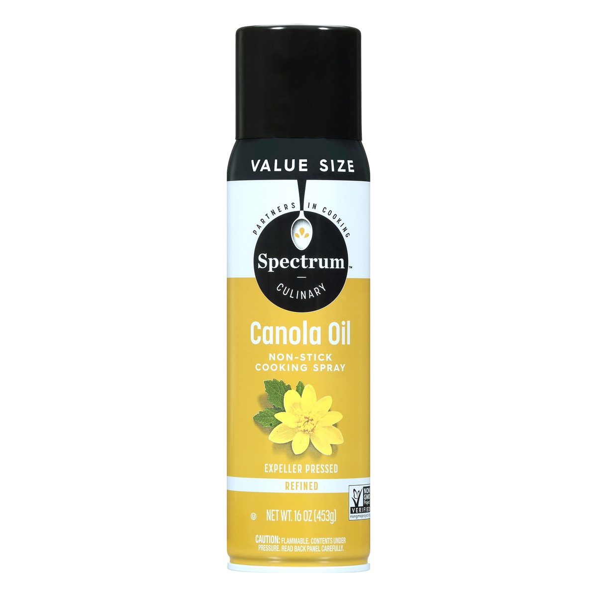 slide 1 of 6, Spectrum Value Size Canola Oil Non-Stick Cooking Spray 16 oz, 16 oz