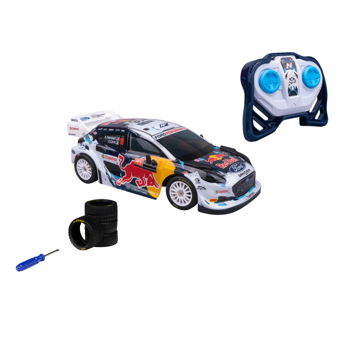slide 2 of 3, 1:16th Rally Series RC Assortment with extra tyres, 1 ct