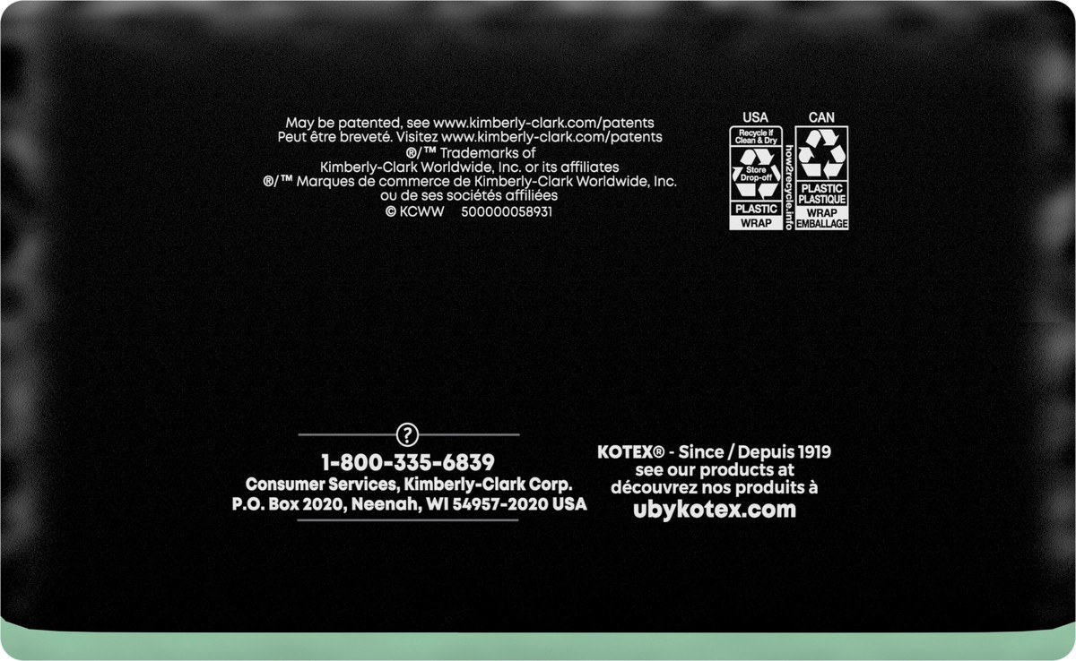 slide 5 of 9, U by Kotex Clean & Secure Overnight Maxi Pads with Wings, Extra Heavy Absorbency, 24 Count, 24 ct