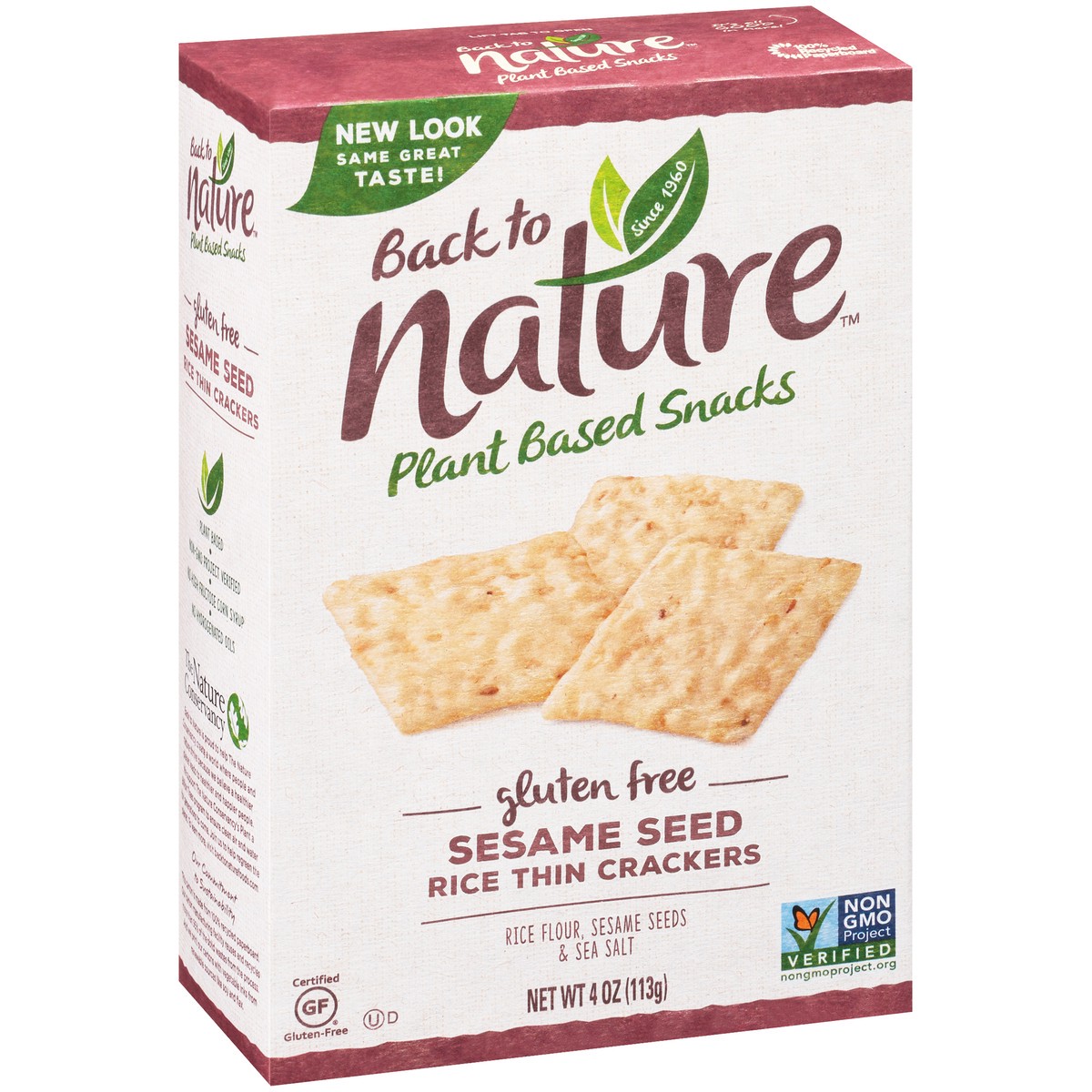 slide 7 of 9, Back to Nature Rice Thin Crackers, 4 oz