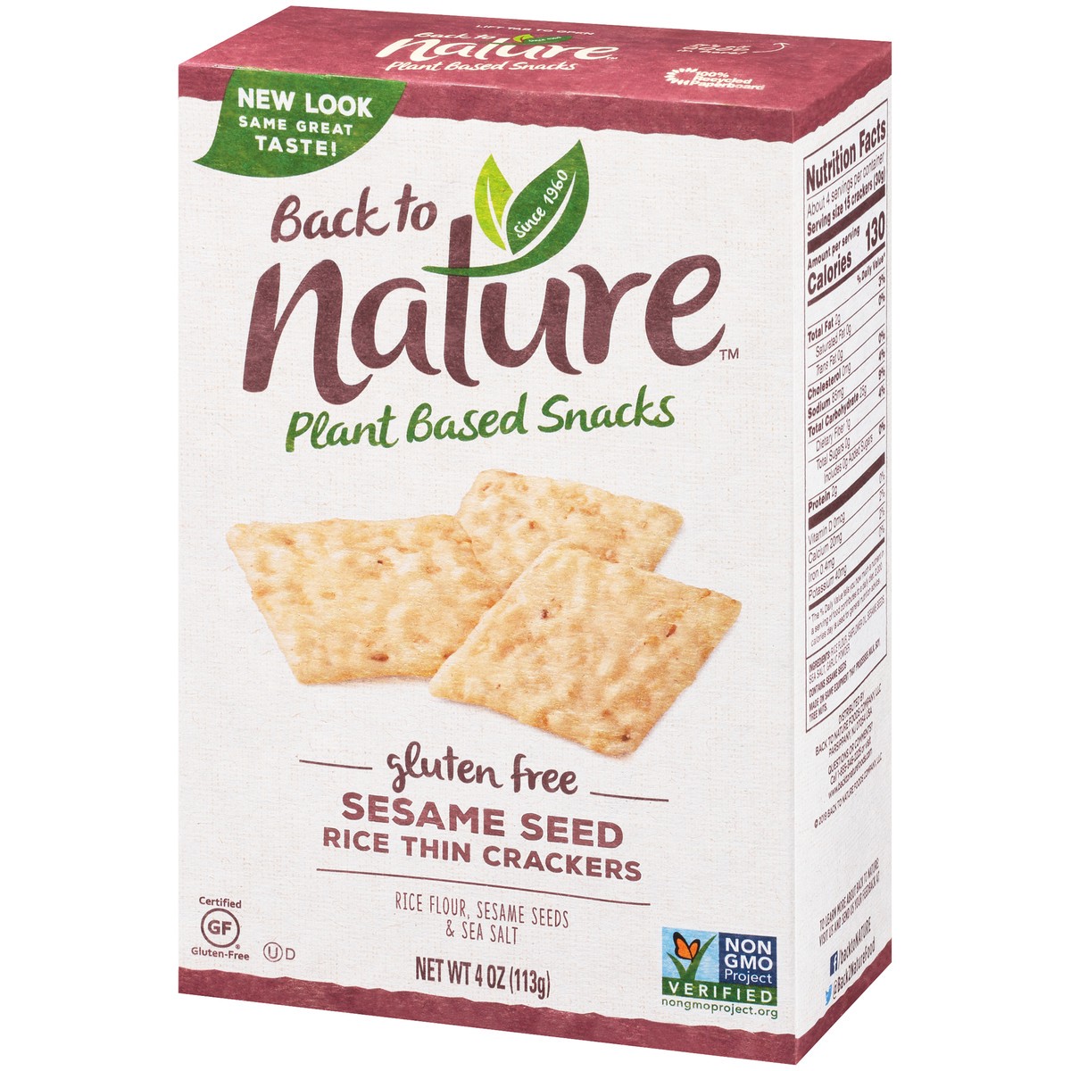 slide 9 of 9, Back to Nature Rice Thin Crackers, 4 oz