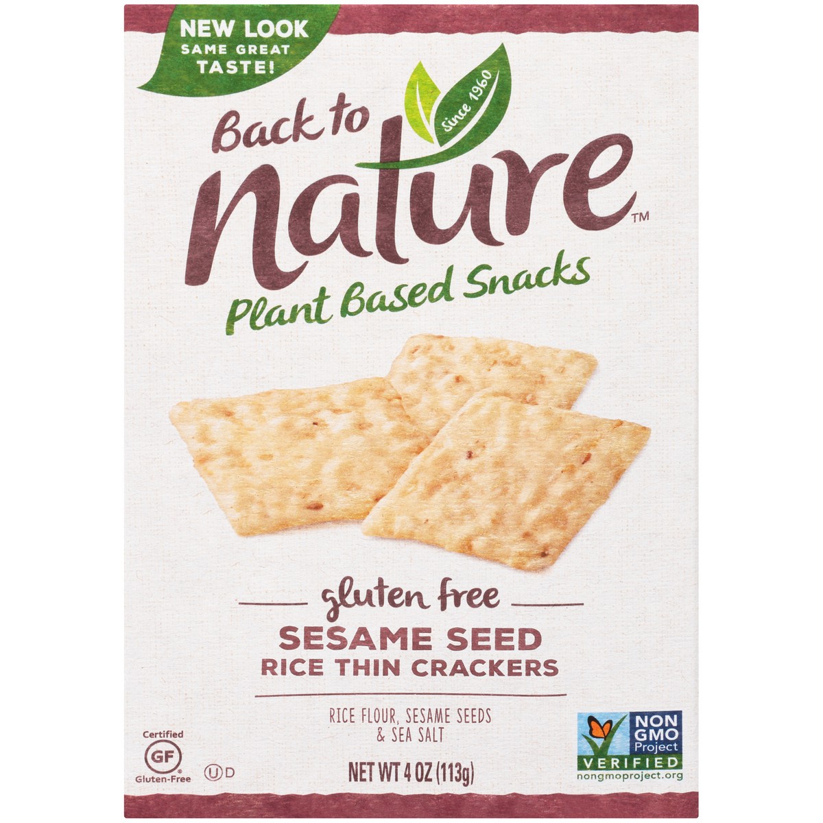 slide 5 of 9, Back to Nature Rice Thin Crackers, 4 oz